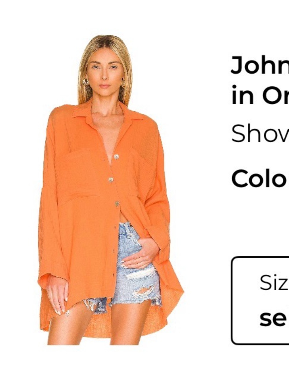Show Me Your MUMU, John’s Button Down Shirt- Purchased from Revolve (Size Small)